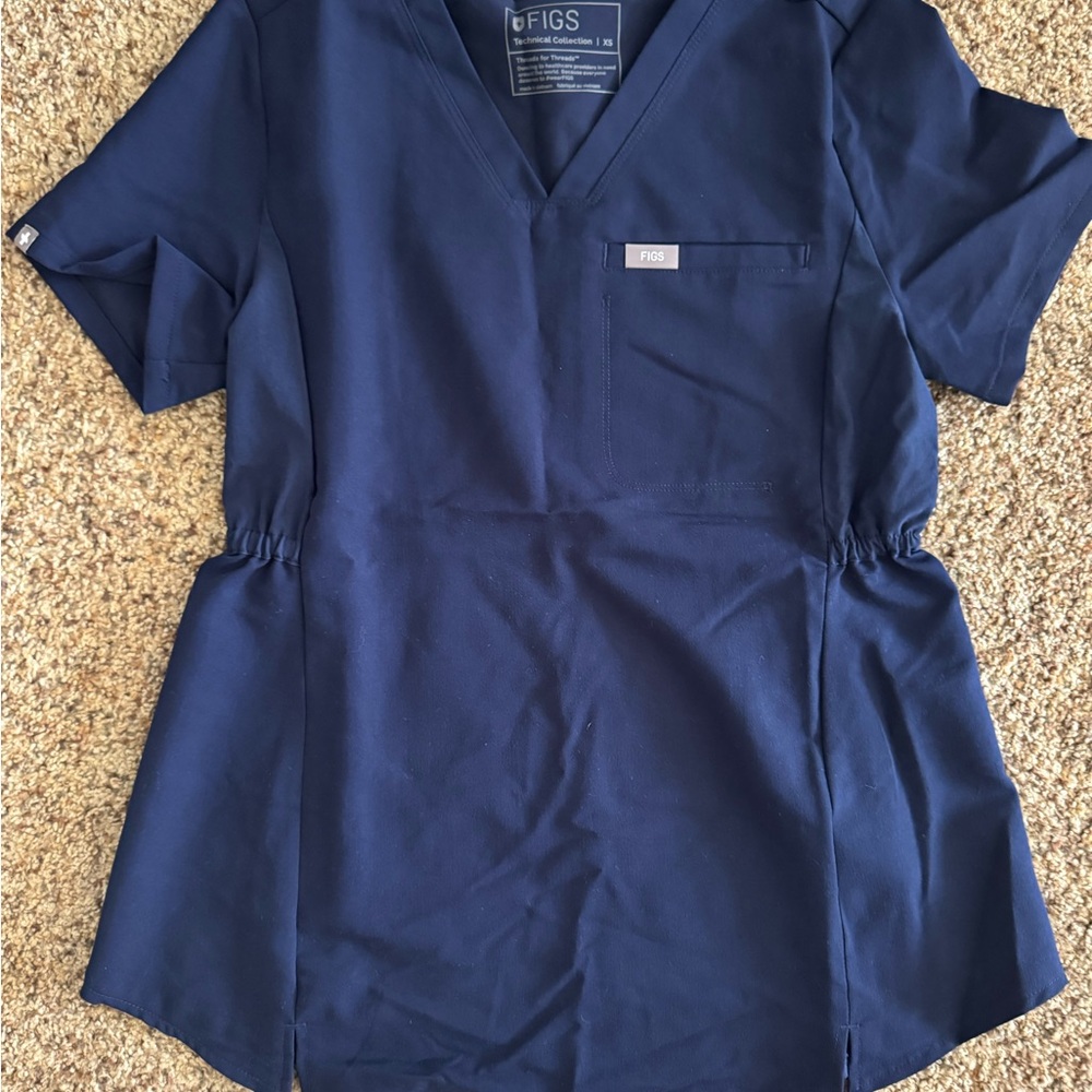 Figs Navy Blue Maternity Set